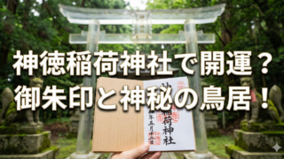 神徳稲荷神社のご利益は？ガラス鳥居や御朱印の画像で見どころを解説のブログアイキャッチ